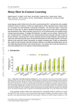Many-Shot In-Context Learning
