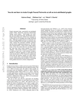 You do not have to train Graph Neural Networks at all on text-attributed
  graphs