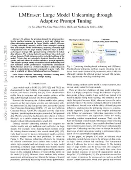 LMEraser: Large Model Unlearning through Adaptive Prompt Tuning