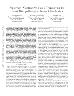 Supervised Contrastive Vision Transformer for Breast Histopathological
  Image Classification