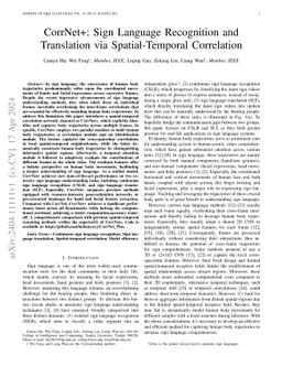 CorrNet+: Sign Language Recognition and Translation via Spatial-Temporal
  Correlation