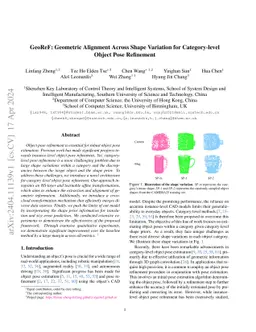 GeoReF: Geometric Alignment Across Shape Variation for Category-level
  Object Pose Refinement