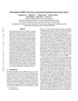 Self-adaptive PSRO: Towards an Automatic Population-based Game Solver