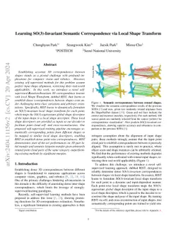 Learning SO(3)-Invariant Semantic Correspondence via Local Shape
  Transform