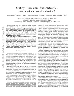 Mutiny! How does Kubernetes fail, and what can we do about it?