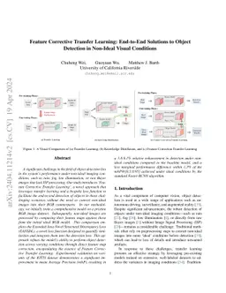 Feature Corrective Transfer Learning: End-to-End Solutions to Object
  Detection in Non-Ideal Visual Conditions