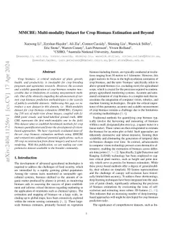 MMCBE: Multi-modality Dataset for Crop Biomass Estimation and Beyond