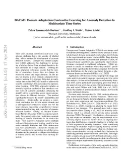DACAD: Domain Adaptation Contrastive Learning for Anomaly Detection in Multivariate Time Series