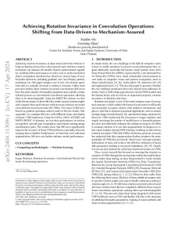 Achieving Rotation Invariance in Convolution Operations: Shifting from
  Data-Driven to Mechanism-Assured