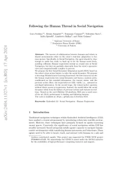 Following the Human Thread in Social Navigation