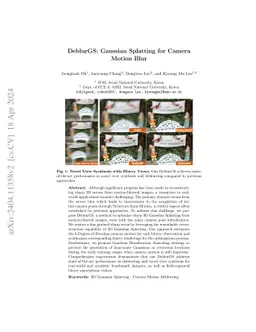 DeblurGS: Gaussian Splatting for Camera Motion Blur