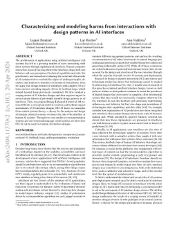 Characterizing and modeling harms from interactions with design patterns
  in AI interfaces