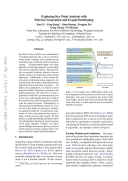 Exploring Key Point Analysis with Pairwise Generation and Graph
  Partitioning