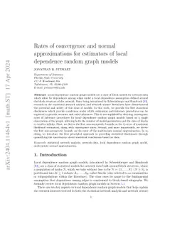 Rates of convergence and normal approximations for estimators of local
  dependence random graph models