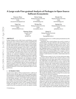 A Large-scale Fine-grained Analysis of Packages in Open-Source Software
  Ecosystems