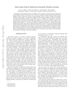 Discovering Nuclear Models from Symbolic Machine Learning