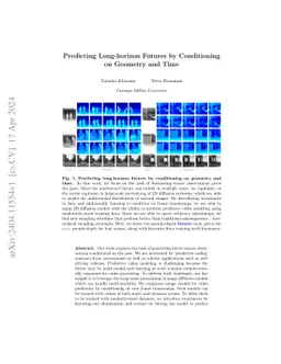 Predicting Long-horizon Futures by Conditioning on Geometry and Time