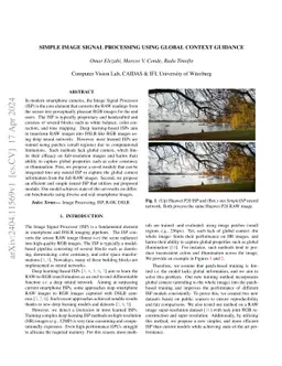Simple Image Signal Processing using Global Context Guidance