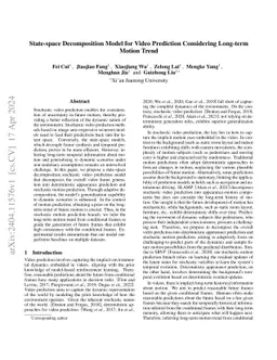 State-space Decomposition Model for Video Prediction Considering
  Long-term Motion Trend