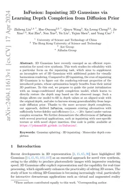 InFusion: Inpainting 3D Gaussians via Learning Depth Completion from
  Diffusion Prior