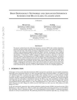 Deep Dependency Networks and Advanced Inference Schemes for Multi-Label
  Classification
