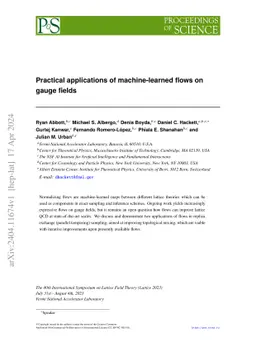Practical applications of machine-learned flows on gauge fields