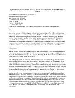 Implementation and Evaluation of a Gradient Descent-Trained Defensible
  Blackboard Architecture System