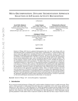 Meta-Decomposition: Dynamic Segmentation Approach Selection in IoT-based
  Activity Recognition