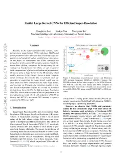 Partial Large Kernel CNNs for Efficient Super-Resolution