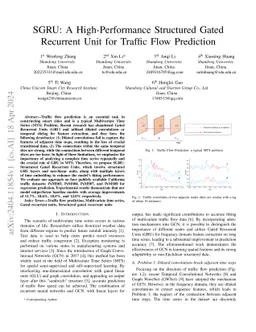 SGRU: A High-Performance Structured Gated Recurrent Unit for Traffic
  Flow Prediction