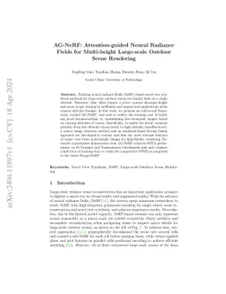 AG-NeRF: Attention-guided Neural Radiance Fields for Multi-height
  Large-scale Outdoor Scene Rendering