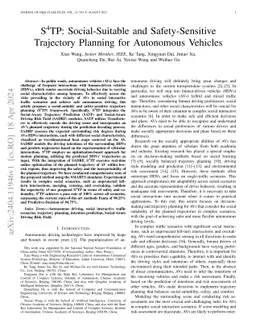 S4TP: Social-Suitable and Safety-Sensitive Trajectory Planning for
  Autonomous Vehicles