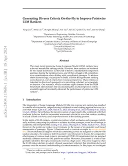 MCRanker: Generating Diverse Criteria On-the-Fly to Improve Point-wise LLM Rankers