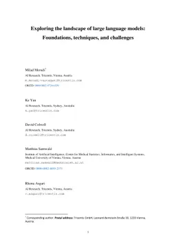 A critical review of methods and challenges in large language models