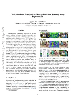Curriculum Point Prompting for Weakly-Supervised Referring Image
  Segmentation