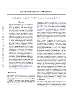 Token-level Direct Preference Optimization