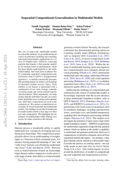 Sequential Compositional Generalization in Multimodal Models
