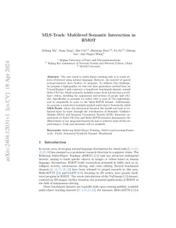 MLS-Track: Multilevel Semantic Interaction in RMOT