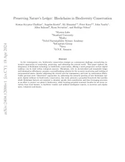 Preserving Nature's Ledger: Blockchains in Biodiversity Conservation