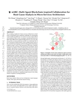 mABC: multi-Agent Blockchain-Inspired Collaboration for root cause
  analysis in micro-services architecture