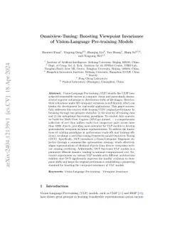 Omniview-Tuning: Boosting Viewpoint Invariance of Vision-Language
  Pre-training Models