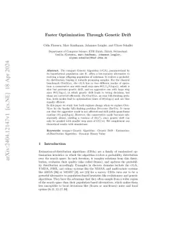 Faster Optimization Through Genetic Drift