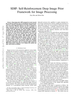 SDIP: Self-Reinforcement Deep Image Prior Framework for Image Processing