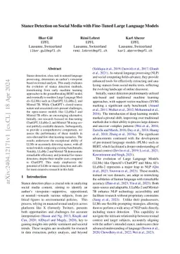 Stance Detection on Social Media with Fine-Tuned Large Language Models