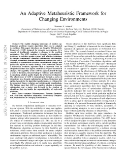 An Adaptive Metaheuristic Framework for Changing Environments
