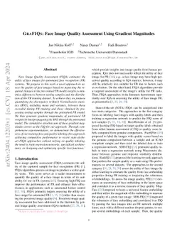GraFIQs: Face Image Quality Assessment Using Gradient Magnitudes