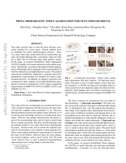 ProTA: Probabilistic Token Aggregation for Text-Video Retrieval