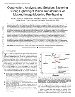 An Experimental Study on Exploring Strong Lightweight Vision
  Transformers via Masked Image Modeling Pre-Training