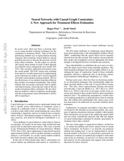 Neural Networks with Causal Graph Constraints: A New Approach for
  Treatment Effects Estimation