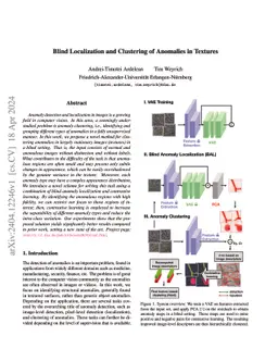 Blind Localization and Clustering of Anomalies in Textures